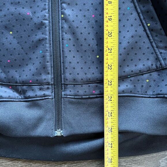 Nike Black Colorful Polka Dots Women's Full Zip Hooded Jacket size Medium - Picture 8 of 8